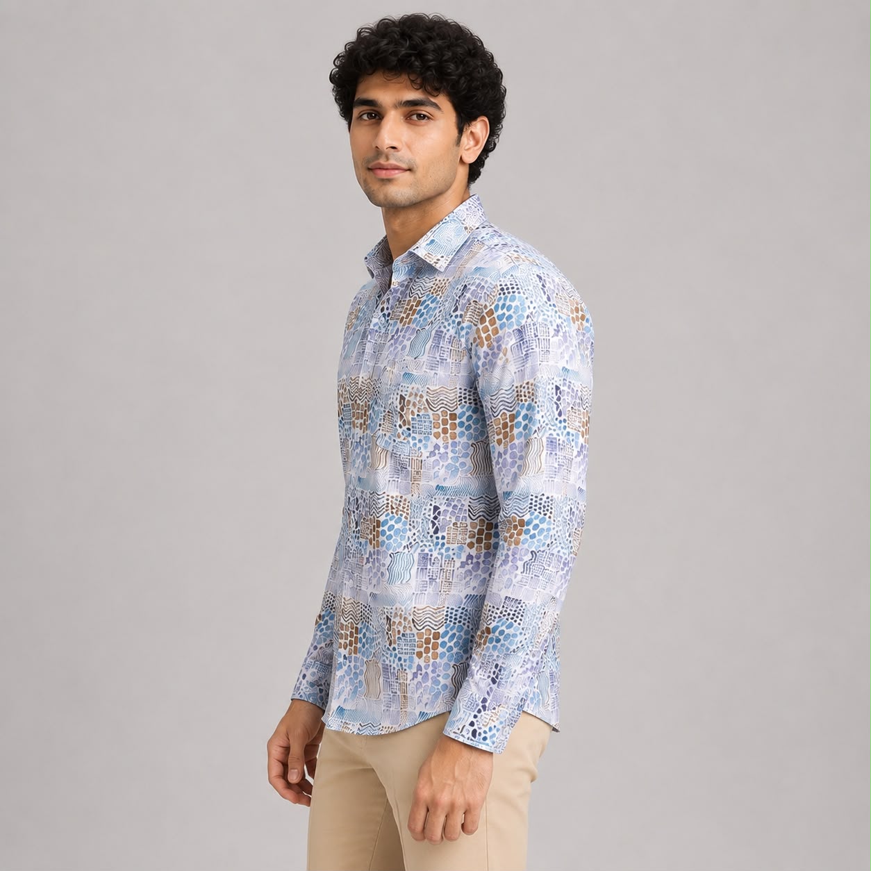 Arctic Grid Shirt for Men